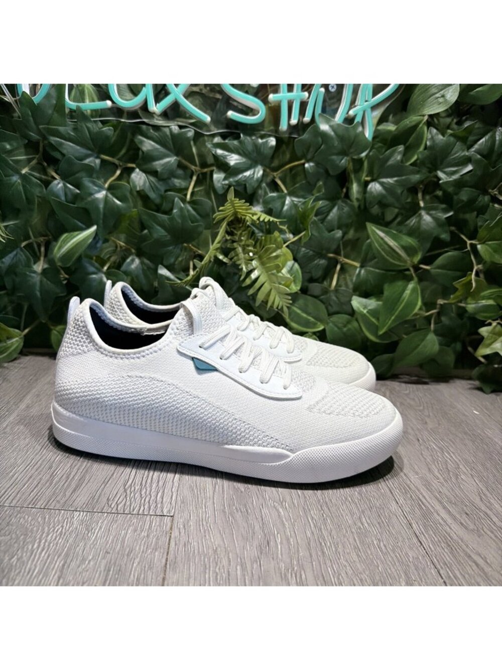 Vessi Shoes Womens 9 Weekend Sneakers White Knit Lace Up Round Toe Low Top